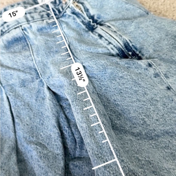 Zara pleated Blue Denim mini Skirt - Picture 4 of 4